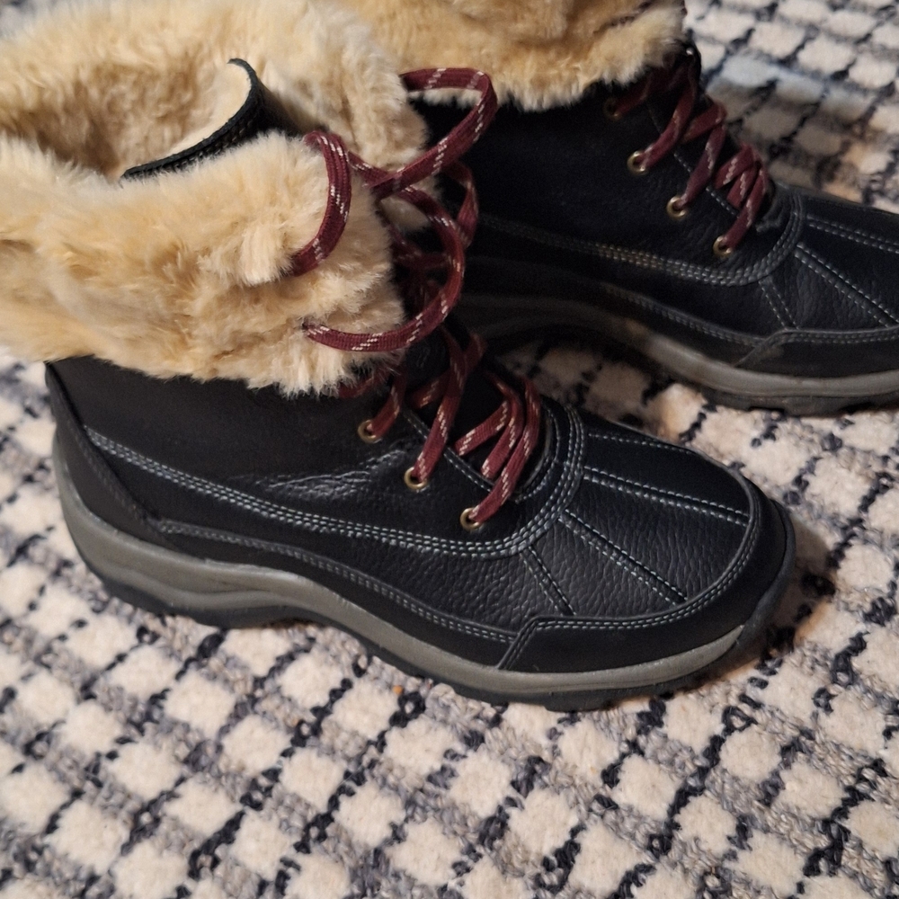 Clarks Black and Brown Winter Boots